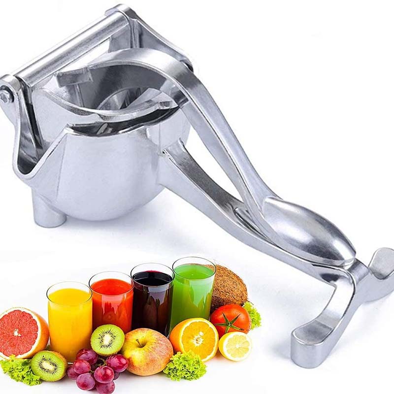 Manual Juice Squeezer, Portable Aluminum Alloy Hand Pressure Juicer, Heavy Duty Single Press Juice Squeezer